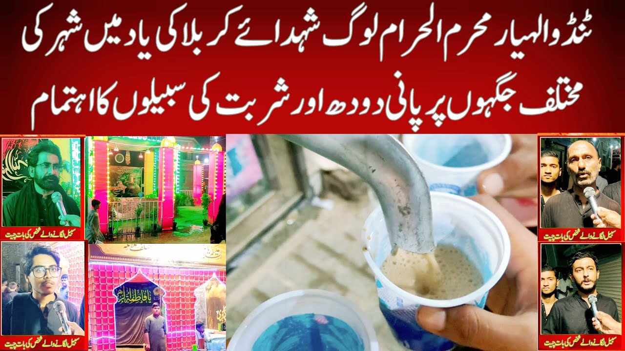 Muharram al Haram: Commemorating the Martyrs of Karbala with Free Water, Milk, in Tandoallahyar City