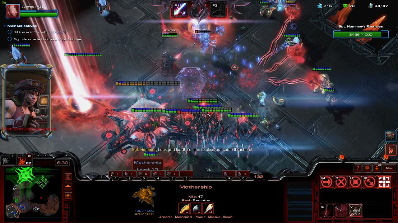 Starcraft LotV Co-op - Void Thrashing Solo Speedrun in 9:17 (Alarak P3, Brutal)