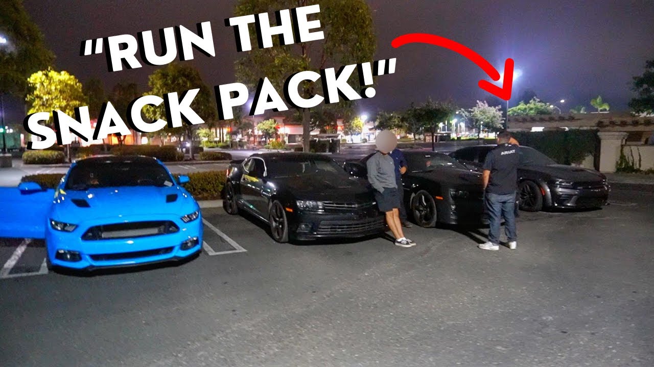 RAN MY DODGE CHARGER 392 SCAT PACK AGAINST FBO MUSTANGS AND CAMAROS!