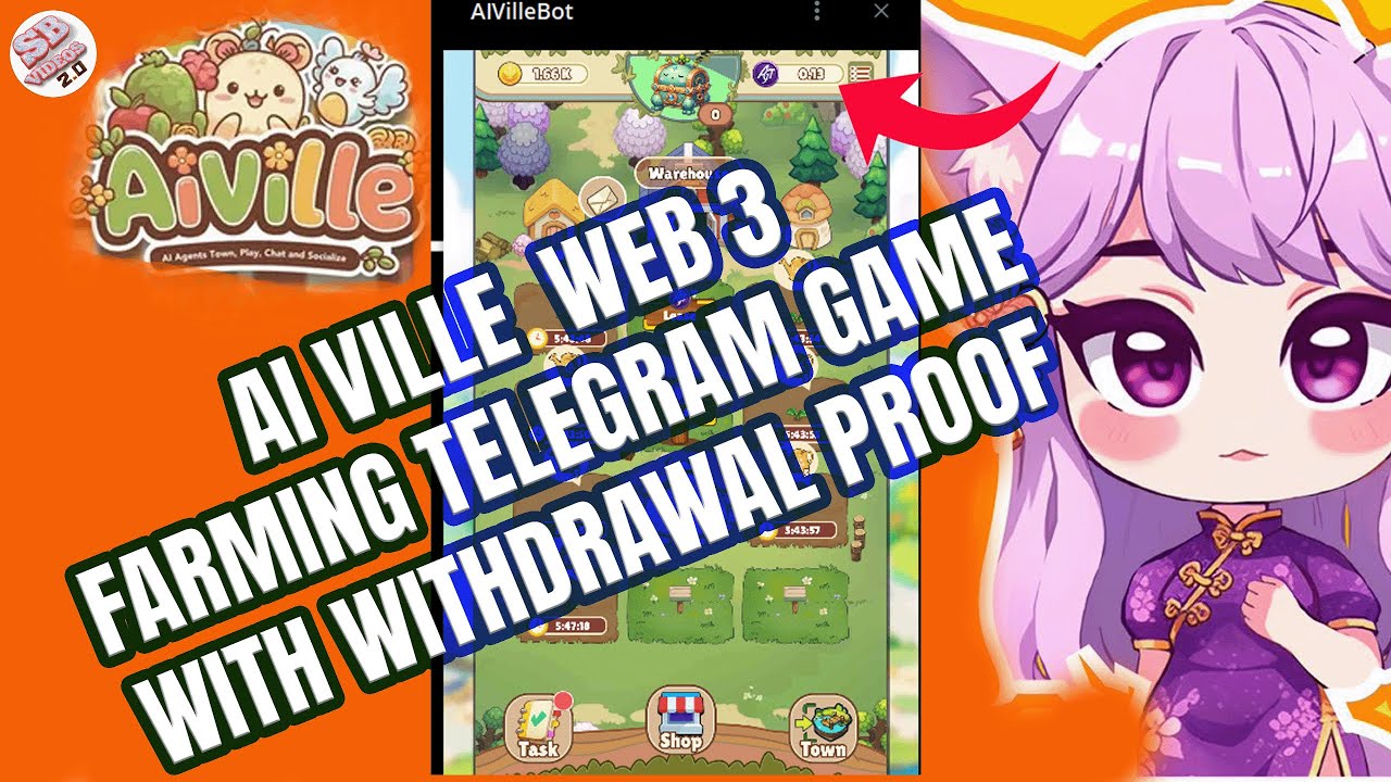 AI VILLE  WEB 3 FARMING TELEGRAM GAME WITH WITHDRAWAL PROOF