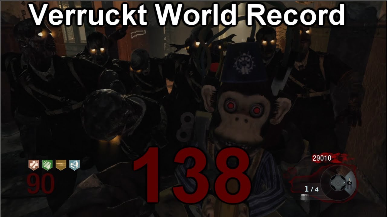 Zombies Verruckt World Record Round 138 Double Trap Strat