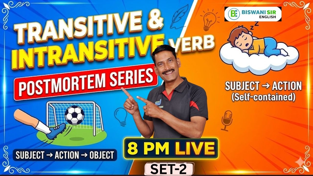 Transitive vs Intransitive Verbs: TGT/PGT Special Class | Biswani Sir #UPTGT #UPPGT #LTGradeEnglish