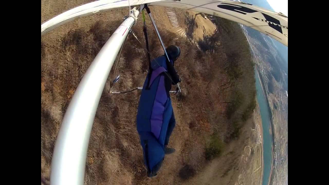 Dangerous and Scary Hang gliding Take-off 위험한 이륙