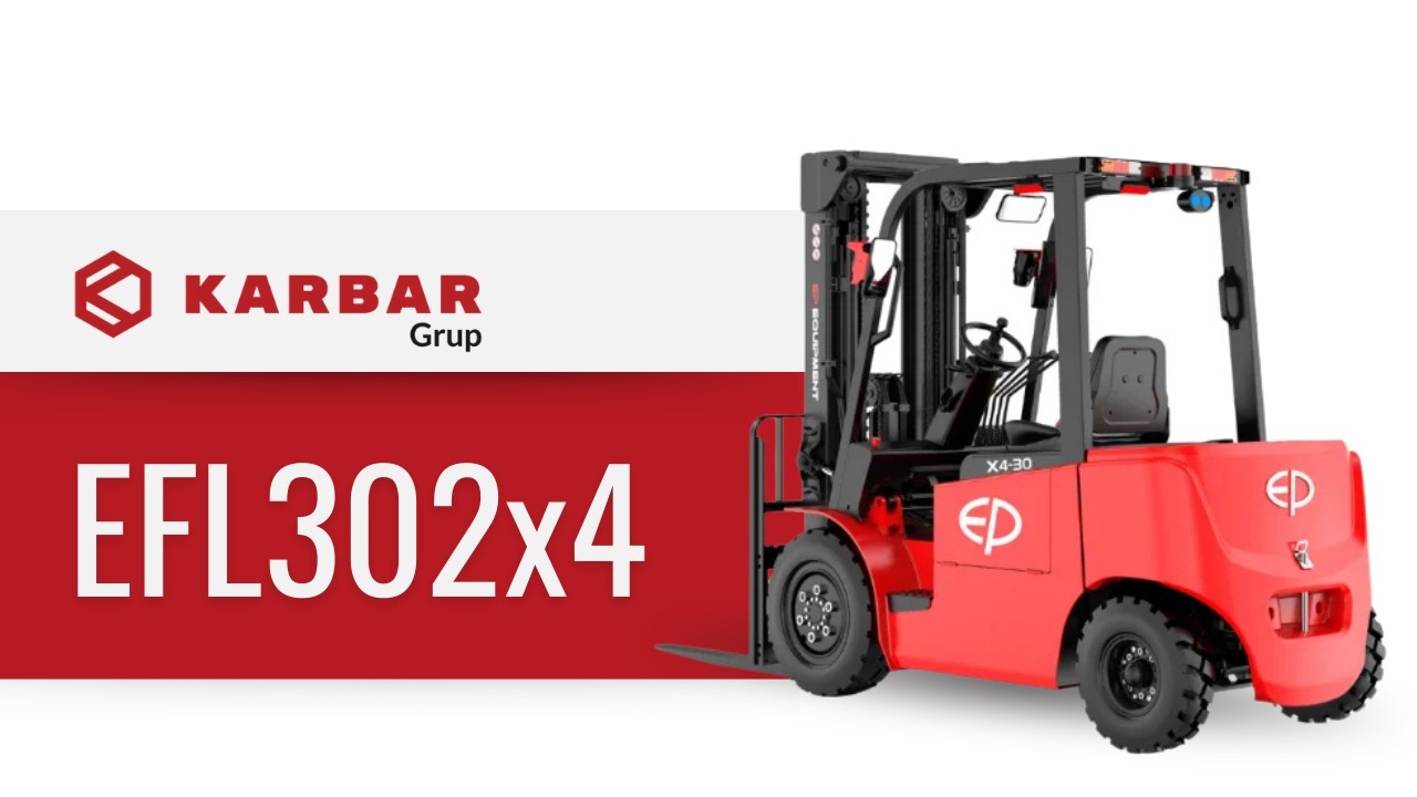 🔴 EFL302X4 de EP Equipment | Carretilla elevadora eléctrica 3 t con baterías intercambiables