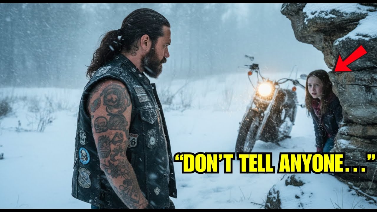The Hell’s Angels Biker Found the Little Girl Hiding in a Blizzard and Ended the Hunter
