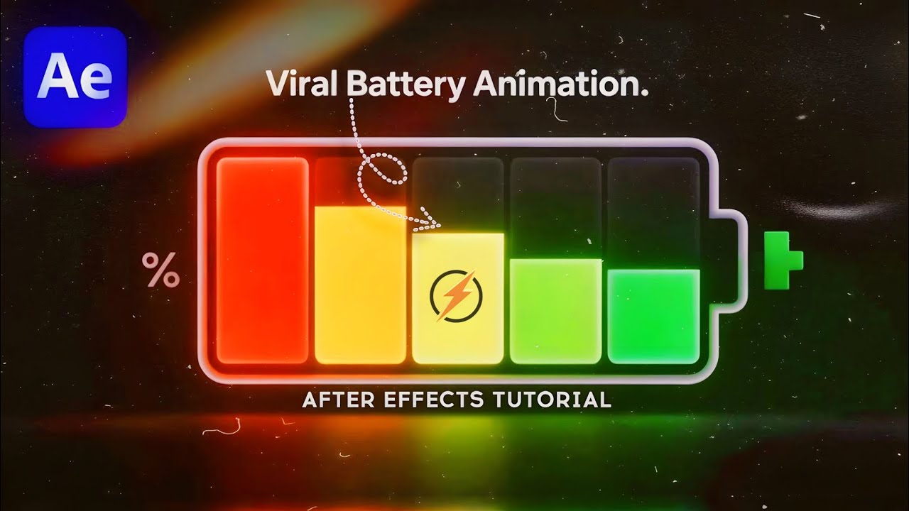 ⚡ Charge Up Your Content: VIRAL Instagram Battery Animation (After Effects Tutorial)