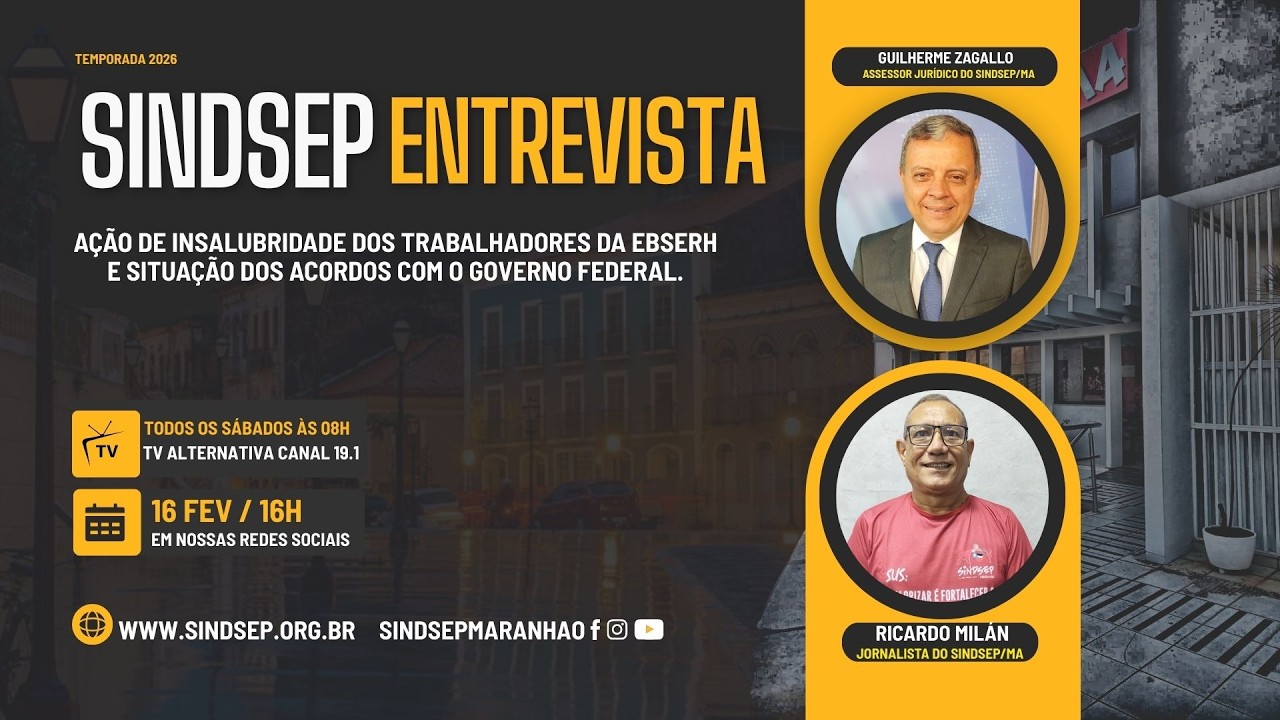 Guilherme Zagallo, Assessor Jurídico do Sindsep Maranhão.
