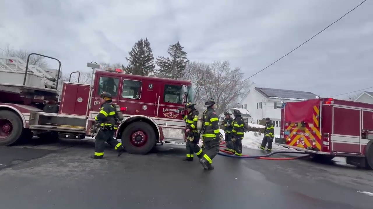 2nd alarm house fire Melrose Massachusetts. *No injuries*
