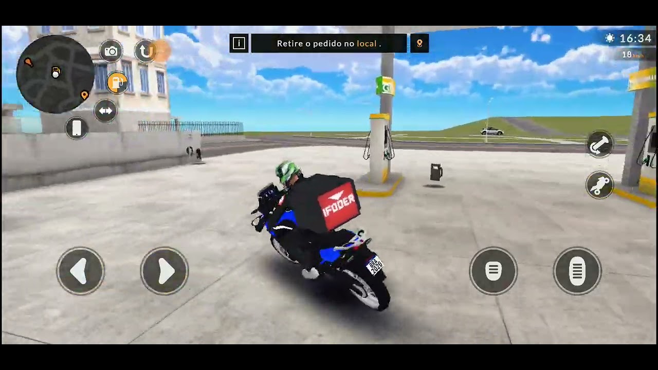 fazendo entregas de aifood  com a moto nova