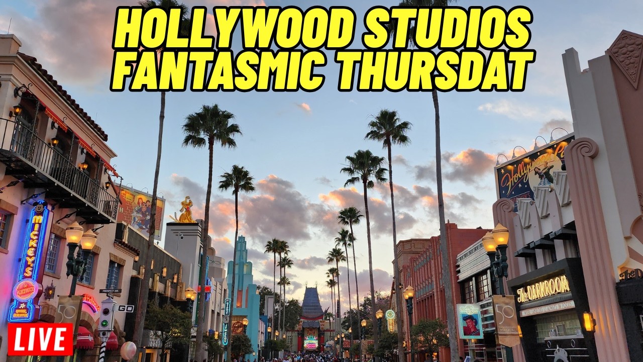 🔴Live Disney's Hollywood Studios Fantasmic at 9, 10:30pm on Thursdat at Walt Disney World 7/23/2026