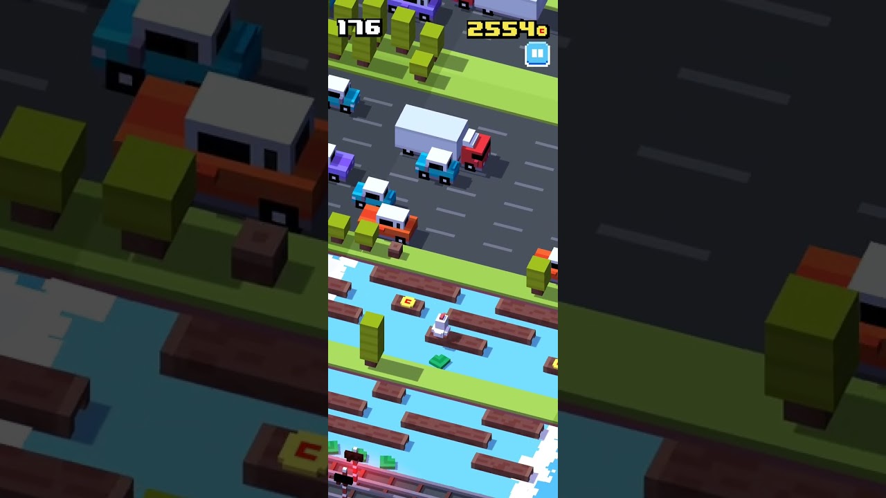 Crossy road (Arcade) original game | 3-round Session Chicken (392)