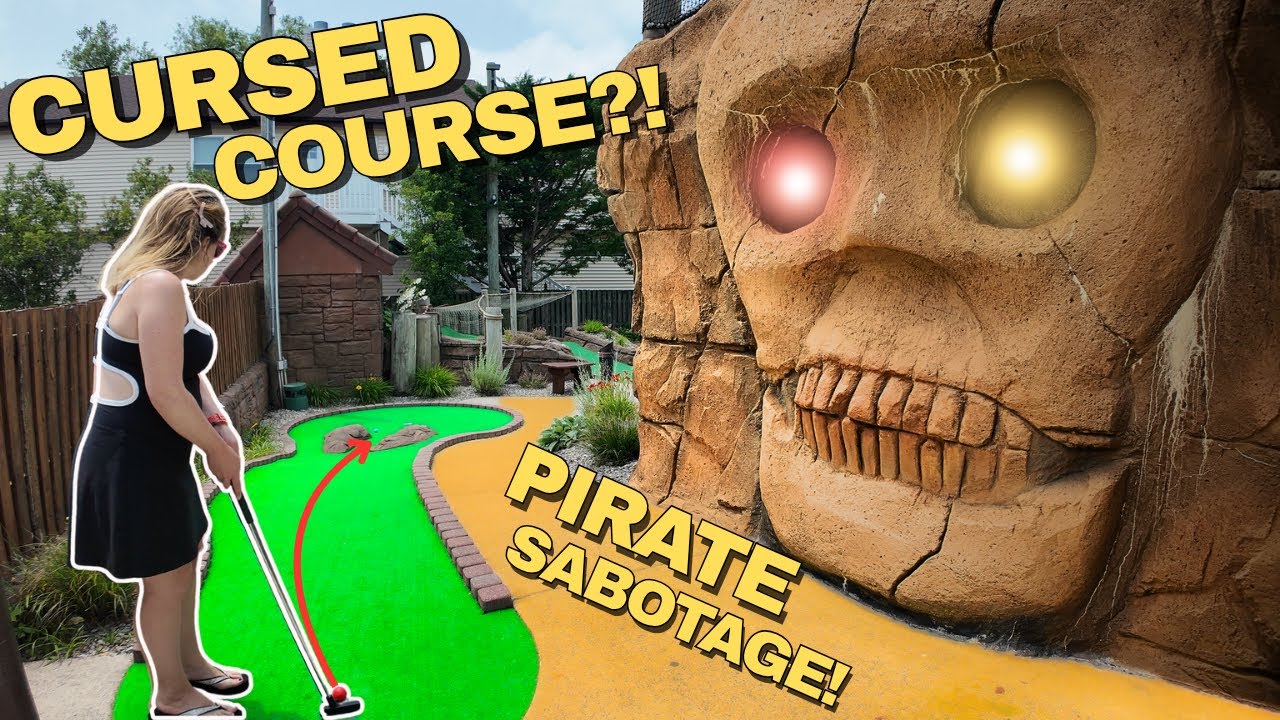 We were Sabotaged by PIRATES on this CURSED mini golf course!  #miniaturegolf #minigolf