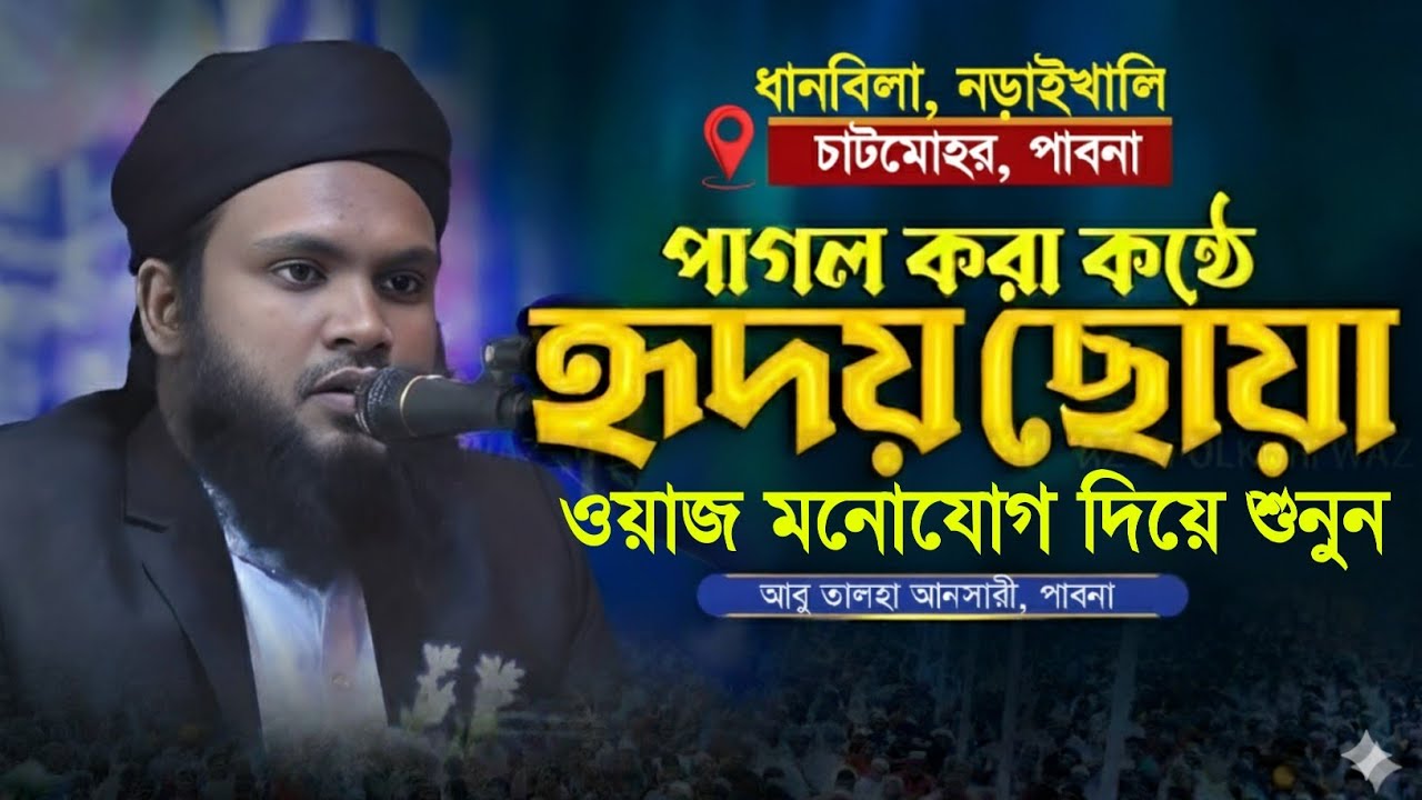হৃদয় ছোঁয়া কন্ঠে বছরের সেরা ওয়াজ || Abu Talha Ansari Waz 2025 || আবু তালহা আনসারী পাবনা ওয়াজ