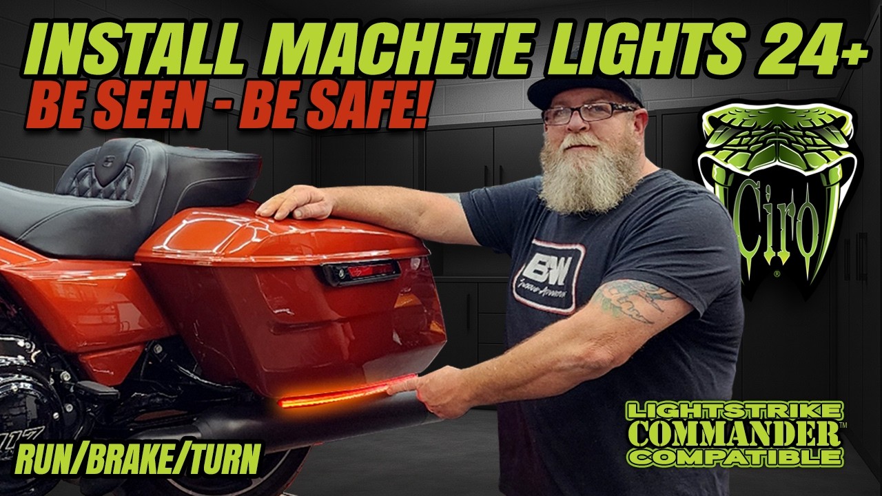 ⚡ У вас вообще есть боковая видимость? - Ciro Machete Saddlebag Lights 23.5/24+ Harley Touring⚡