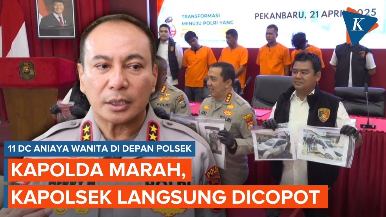 11 Debt Collector Aniaya Wanita di Depan Polsek di Pekanbaru, Kapolda Marah, Kapolsek Dicopot