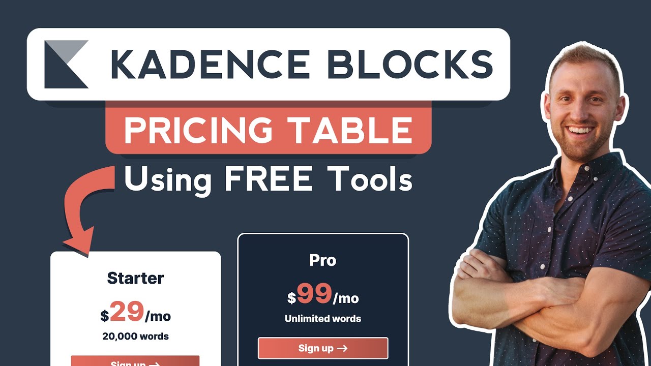 [FREE] Kadence Blocks Tutorial - How to Build a Beautiful Pricing Table That Converts