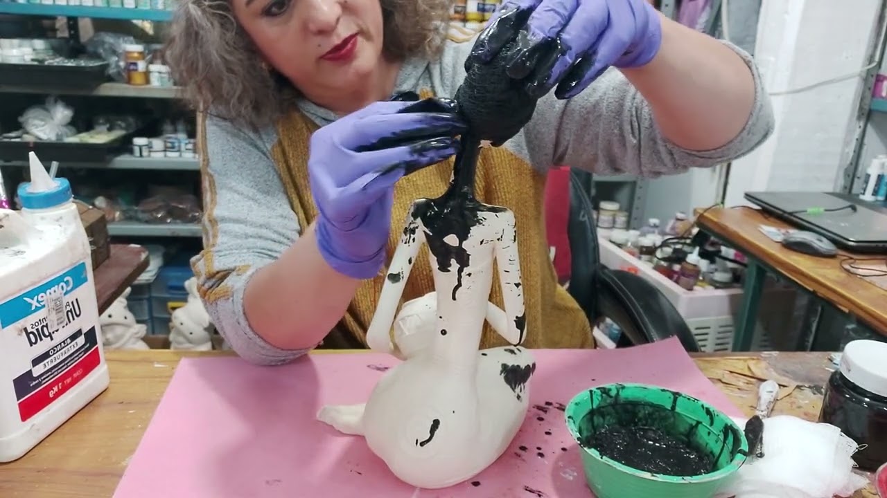 Africana con técnica de drapeado o gasas simples. /DIY Manualidades ArtepinMagico