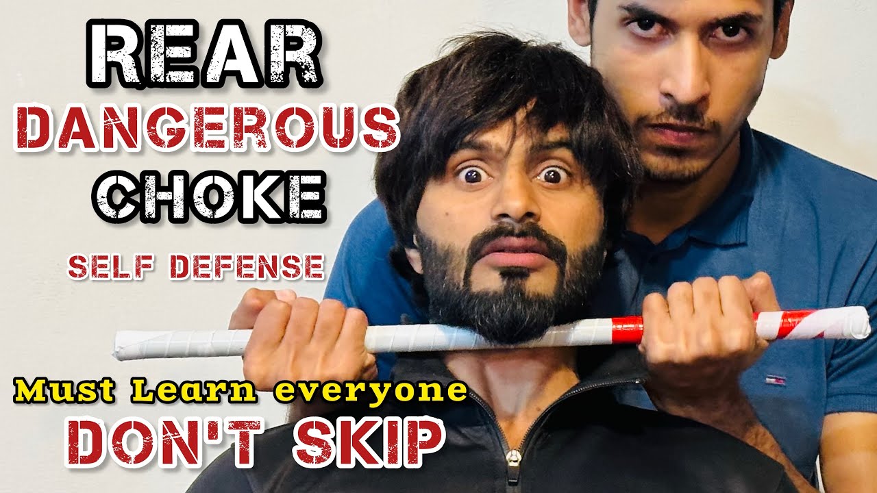 Rear Choke Danger Lock Defence Trick. | Raja Tayyab | Learn Must Stick Neck Lock Self Defense