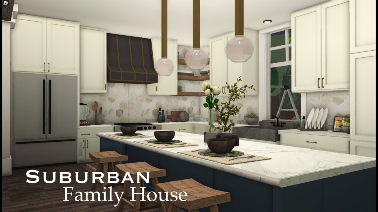 BLOXBURG: Suburban Family House | Speed Build | Part three | 664k