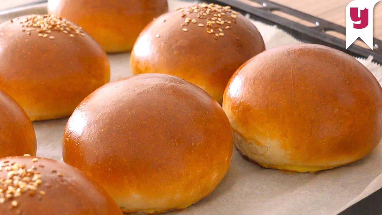 [Субтитры]✅ Идеальный рецепт булочек для гамбургеров 🍔 Как приготовить булочки для гамбургеров дома?