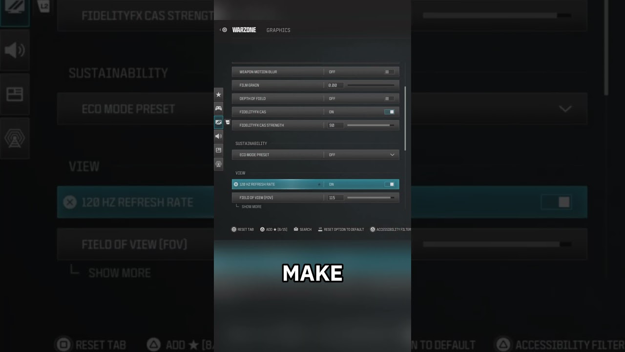 BEST PlayStation 5 Settings For Warzone!  #warzone #callofduty