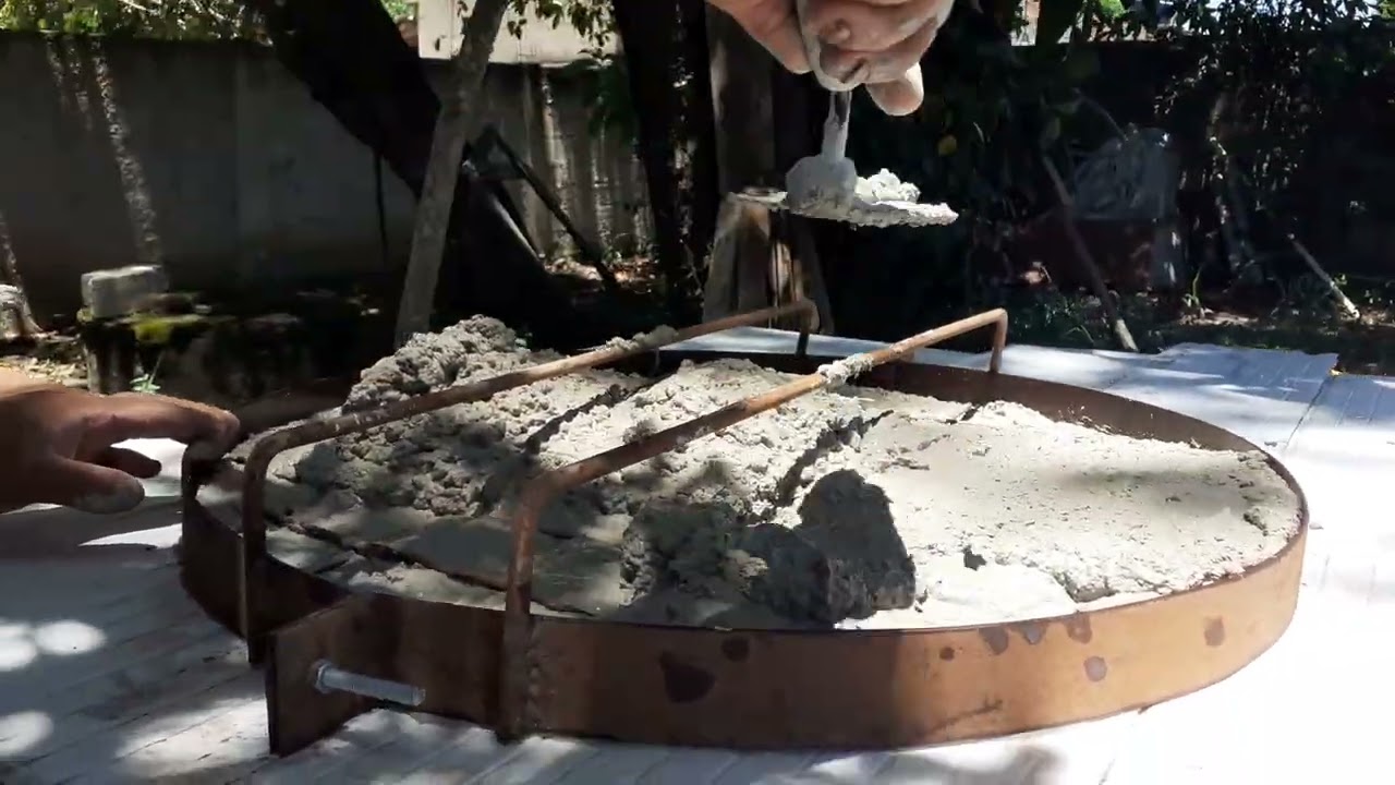 Como fazer tampa redonda de concreto