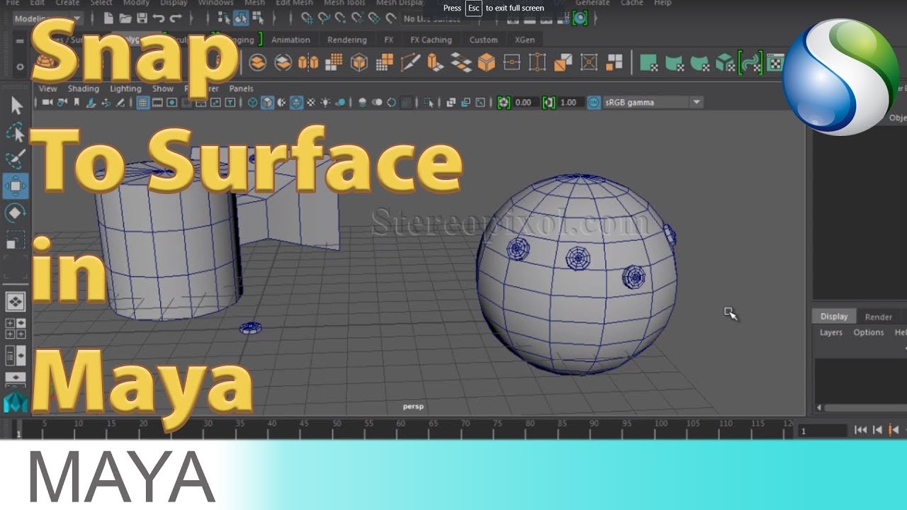 Maya Tips  | Snap To Surface