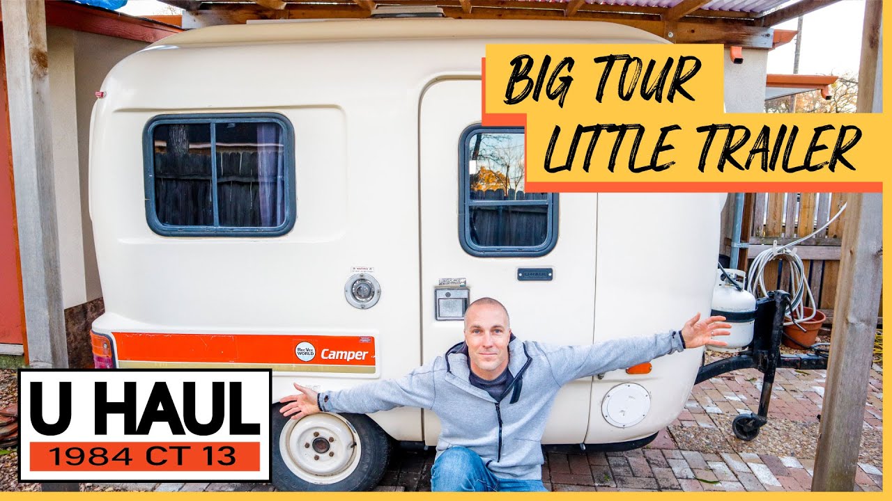 Стеклопластиковый прицеп для путешествий UHaul CT-13 | Миниатюрный винтажный прицеп для путешествий