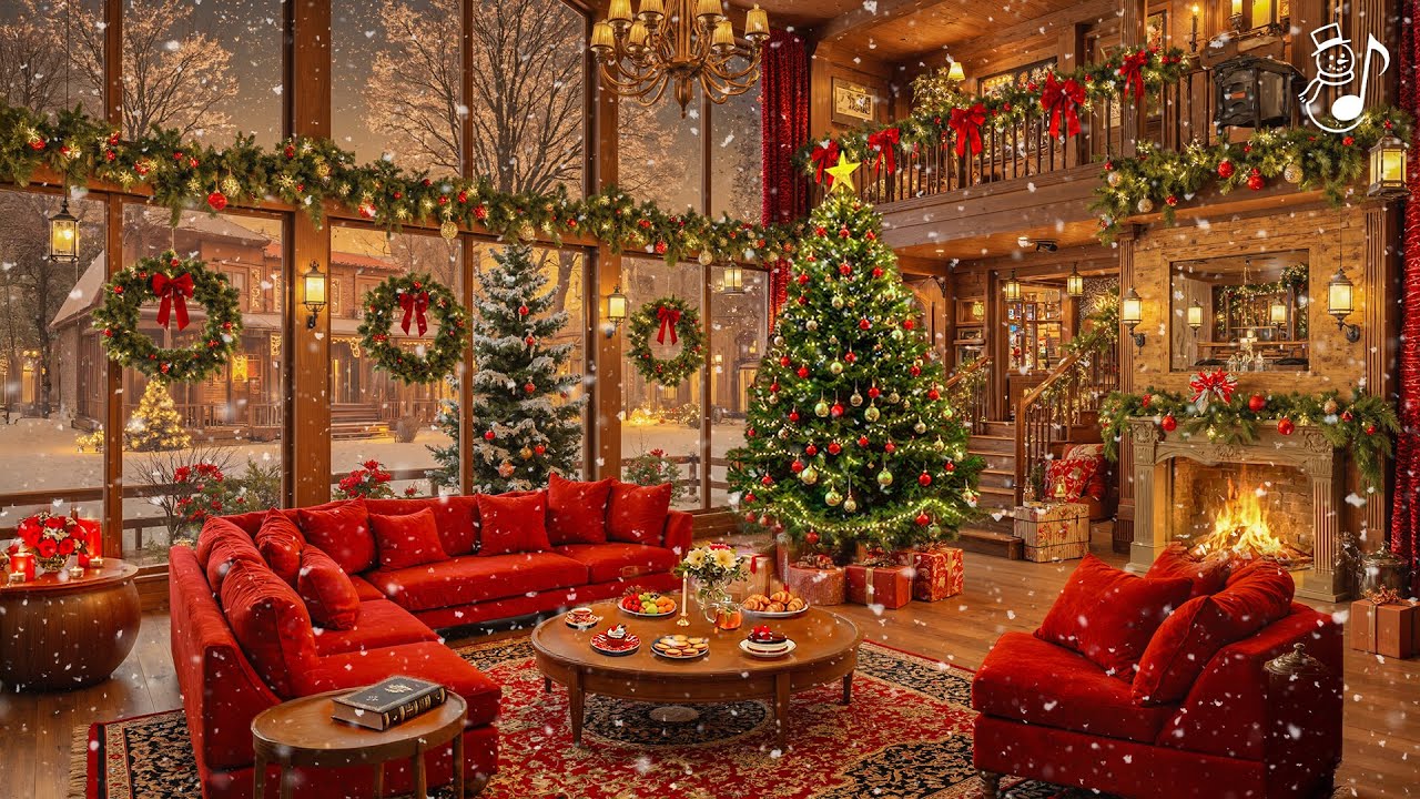 Relaxing Christmas Music with Fireplace Ambience🎄Merry Christmas 2026🎅 Top Christmas Songs Playlist