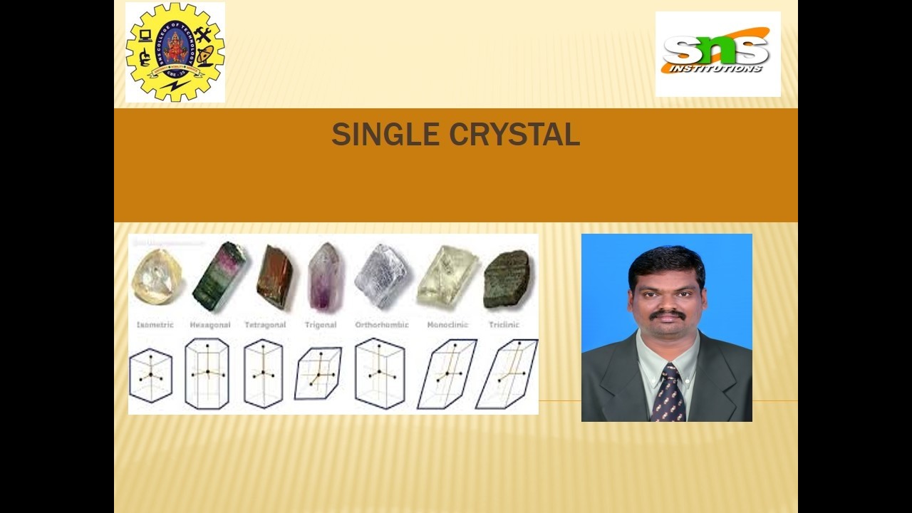 Single Crystal l Physics for Engineers l SNS Institutions