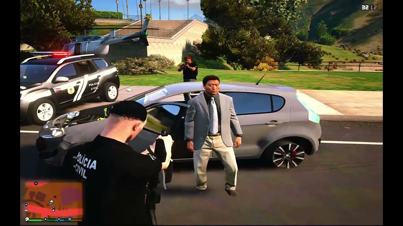 GTA V LSPD POLICIA CIVIL DA BAHIA FOI CUMPRIR MANDADO DE PRISÃO E FOI RECEBIDA A TIROS+ PERSEGUIÇÃO