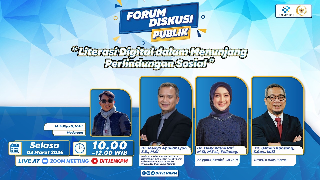 Forum Diskusi Publik: Literasi Digital Dalam Menunjang Perlindungan Sosial