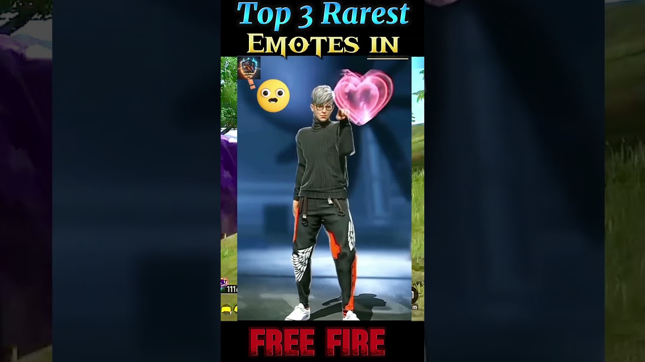 Top 3 Rarest Emotes In Free Fire 🙀 #shorts @bluegamegaming