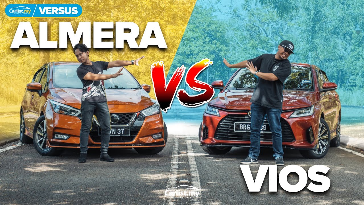2023 Toyota Vios (VERSUS) Nissan Almera in Malaysia - battle of the near-RM100k B-segment sedans