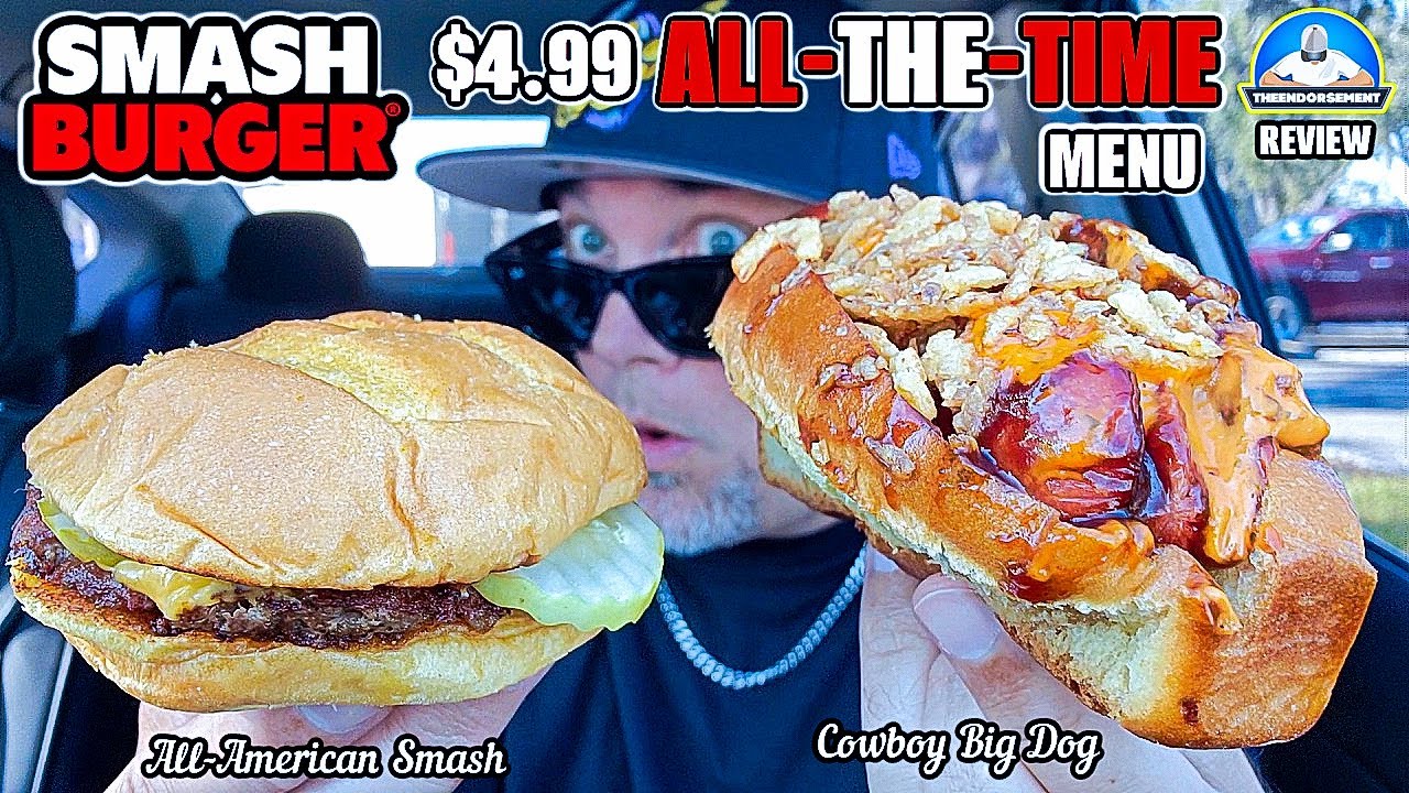 Меню Smashburger® за 4,99 доллара в любое время! | Обзор All-American Smash & Cowboy Big Dog! | t...