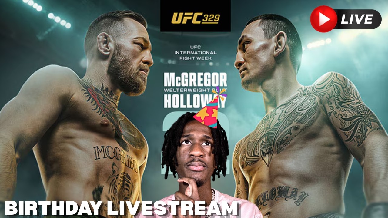 UFC 329 McGregor vs Holloway 2 Fight Companion | (BIRTHDAY) LIVESTREAM