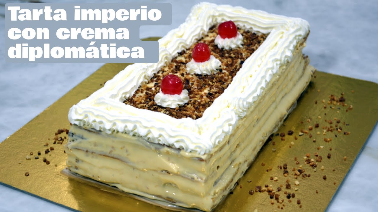 Tarta imperio con crema diplomática