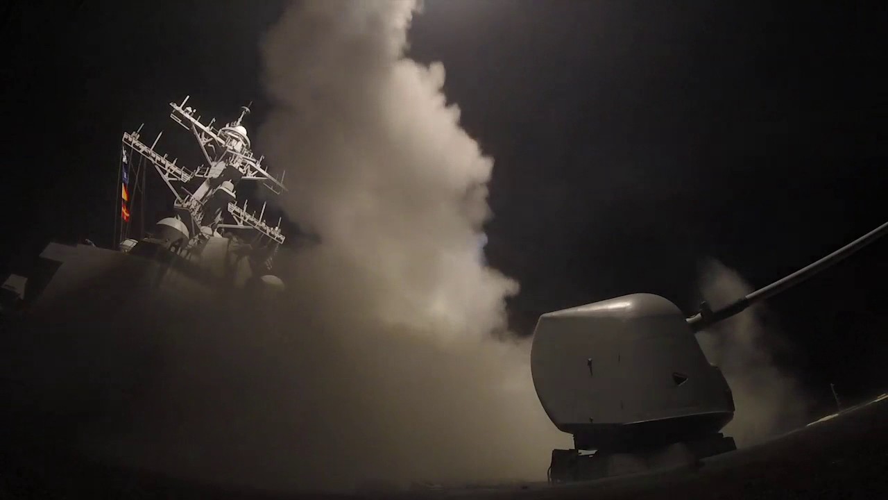 US strikes in Syria launched from USS Porter
