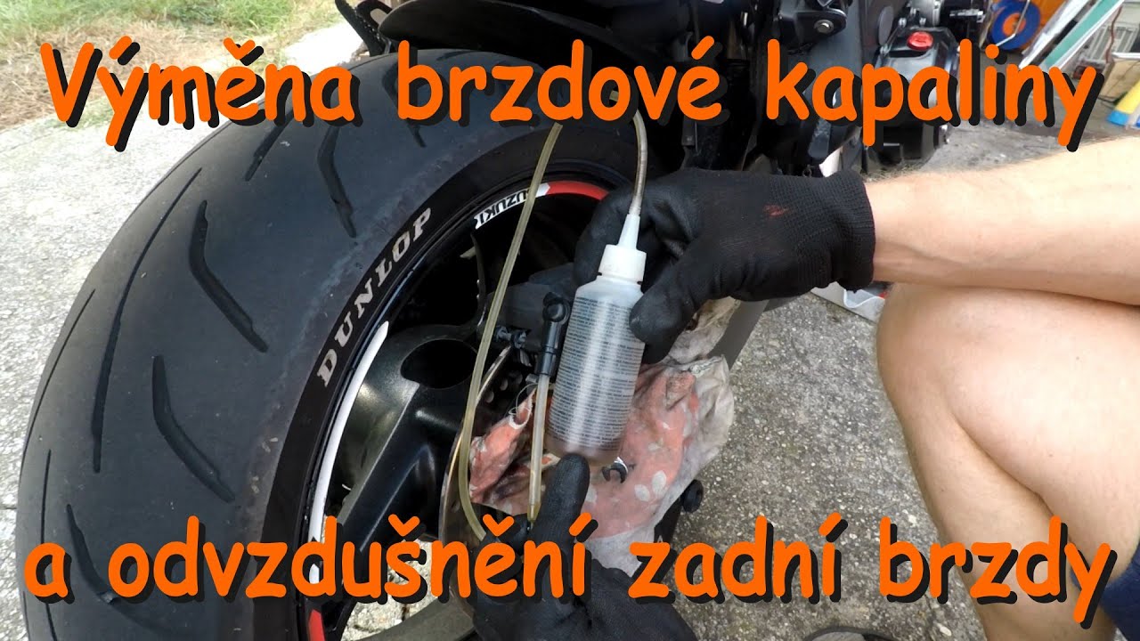 Výměna brzdovky a odvzdušnění zadní brzdy nejen u Suzuki B-King / rear brake fluid change, bleeding