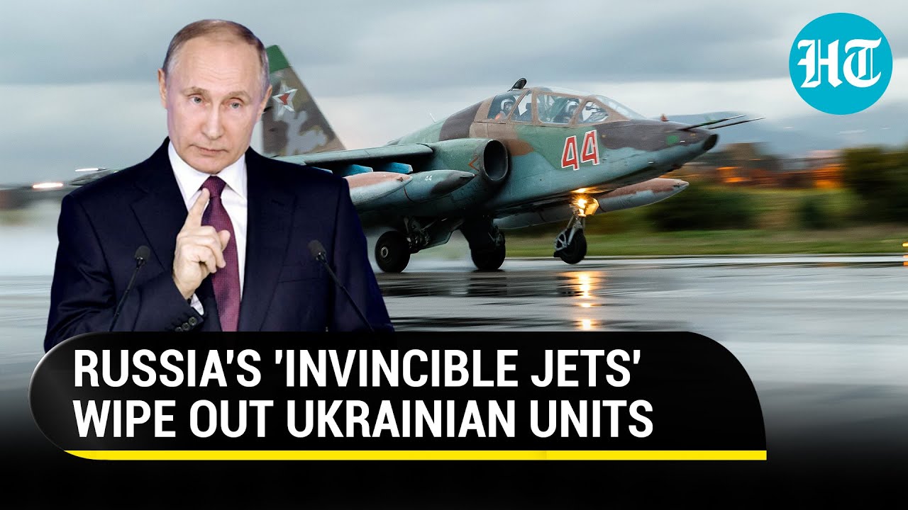 Russia's Su-25 'Frogfoots' smash camouflaged Ukrainian positions | Watch