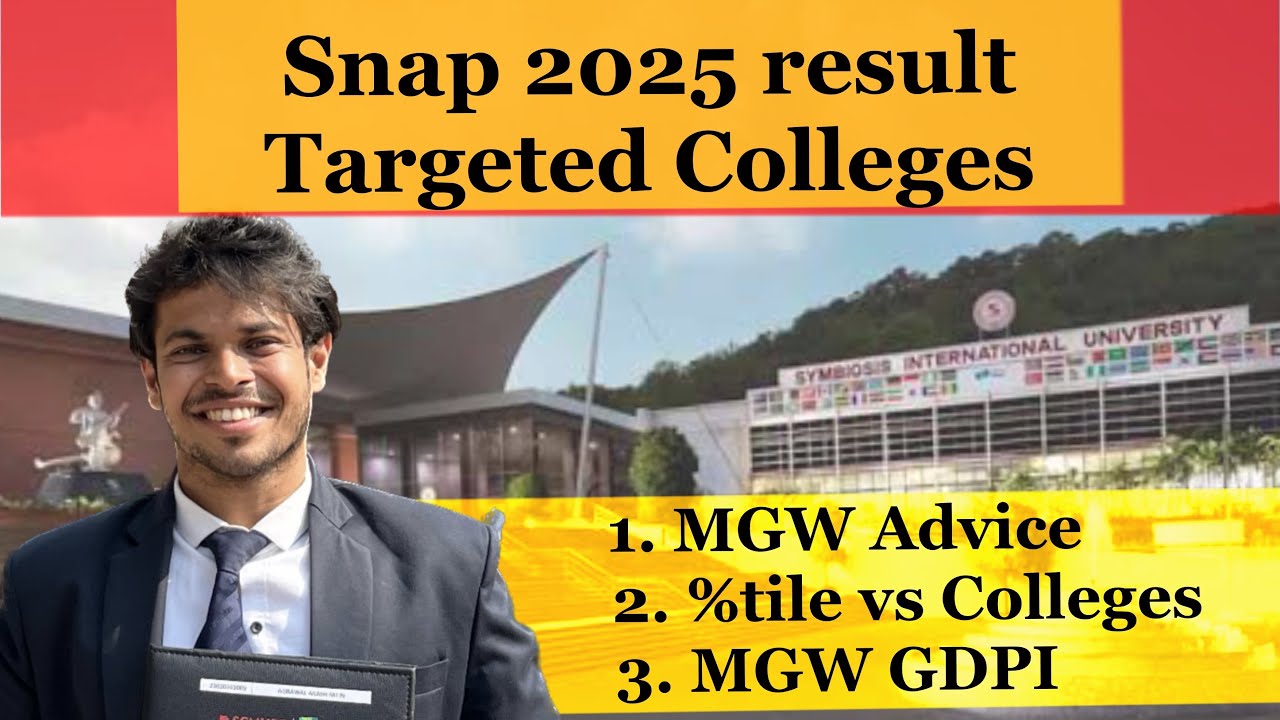 SNAP 2025 RESULTS | COLLEGES vs PERCENTILE | MBA GYM WALA GDPI