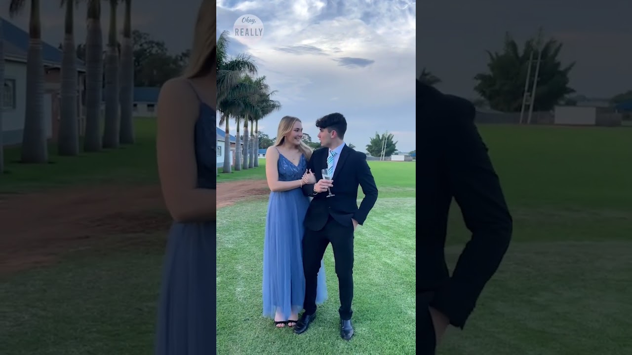 Girl travels 8000km to surprise boyfriend at prom #shorts #couple #prom