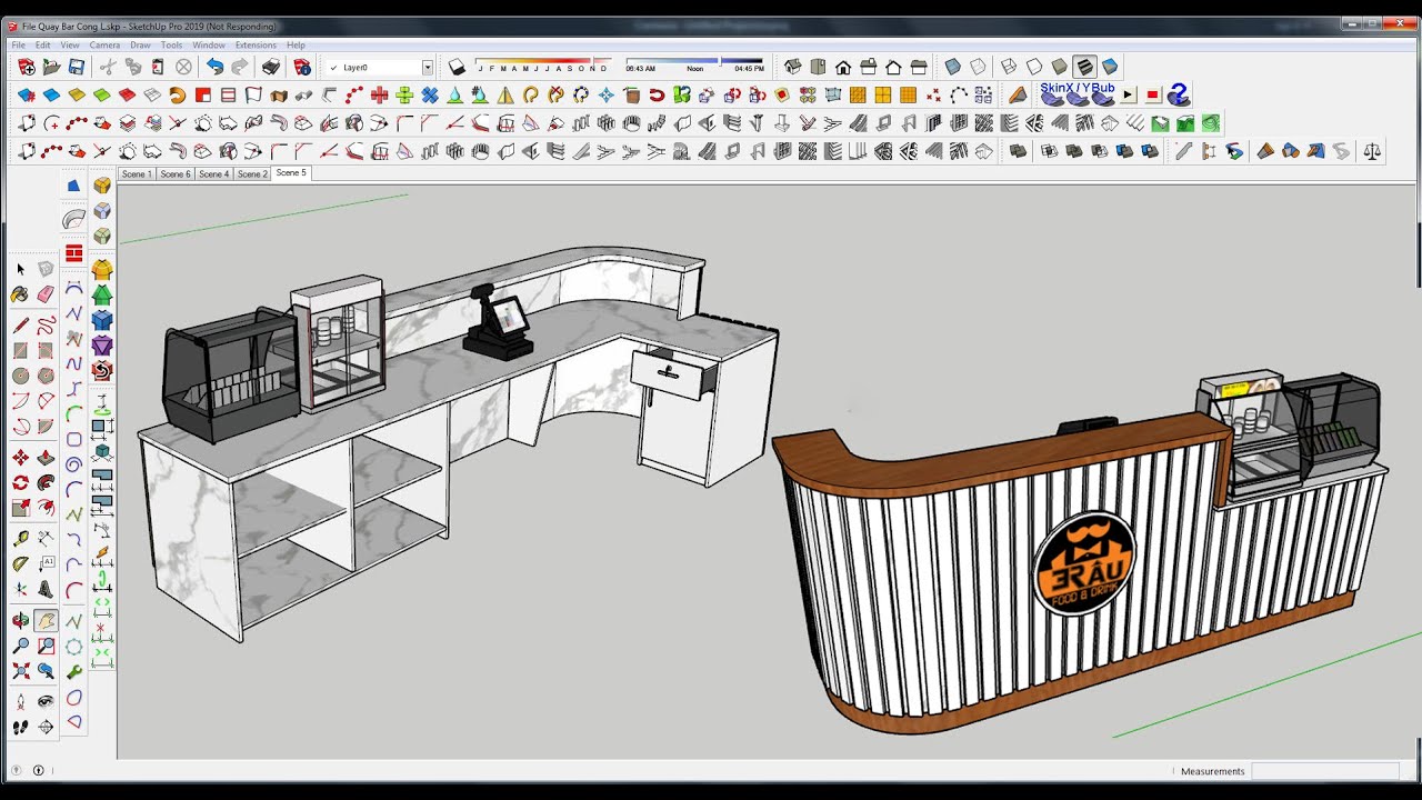 Dựng SketchUp Quầy CASHIER - | 6svietnam