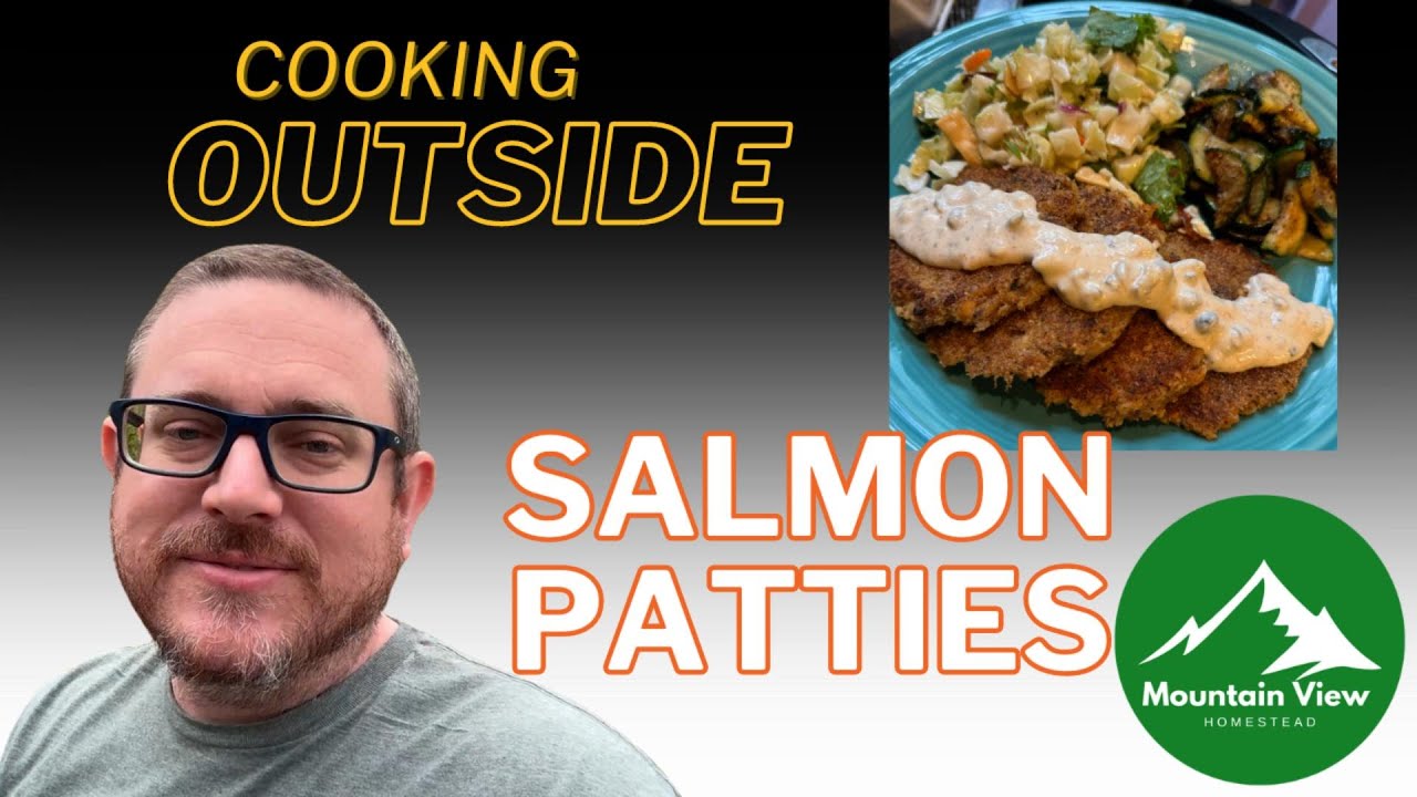 Cooking Salmon Patties on Blackstone Griddle