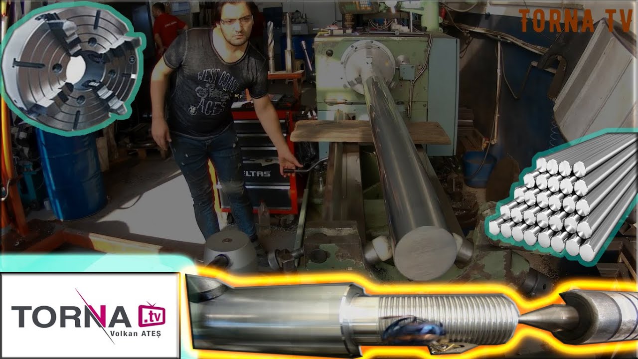 TORNA DA 2 METRE İNDİKSİYONLU MİL İŞLEME. #DREHBANK #LATHE #ТОКАРНЫЙ