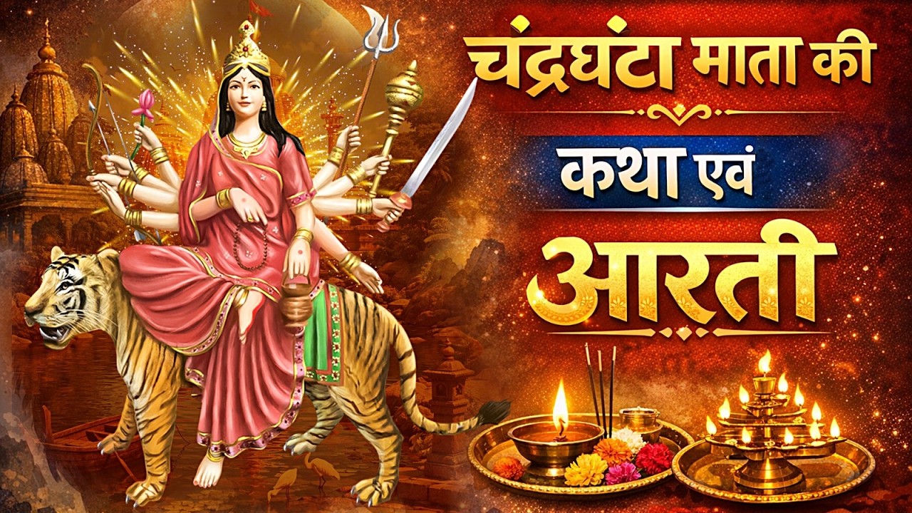 तीसरा नवरात्रा व्रत स्पेशल 2026 - चन्द्रघण्टा माता की अमृतवाणी कथा | Chandraghanta Mata Katha#Day 3