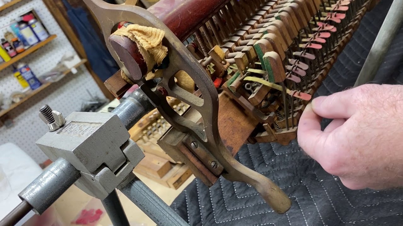 Piano Repair - Cork Bridle Strap Installation