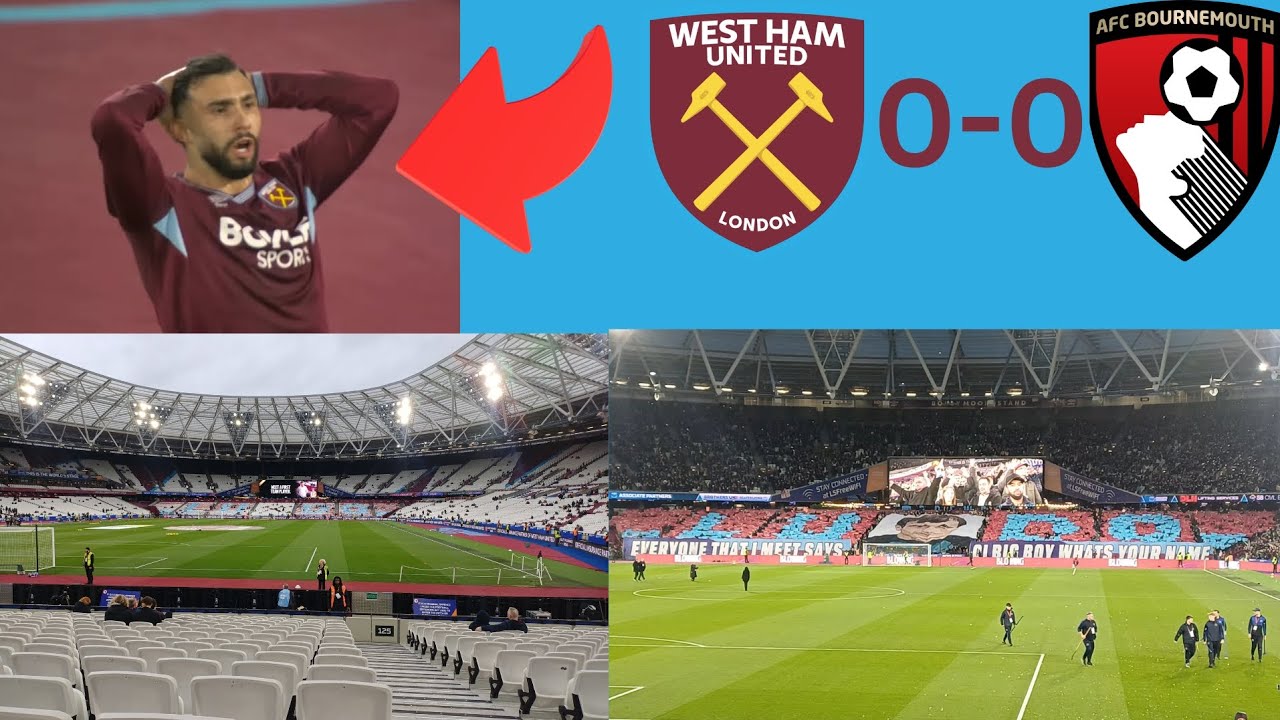 !!WHU 0-0 BOURNEMOUTH AS WESTHAM MISS BIG CHANCES!!