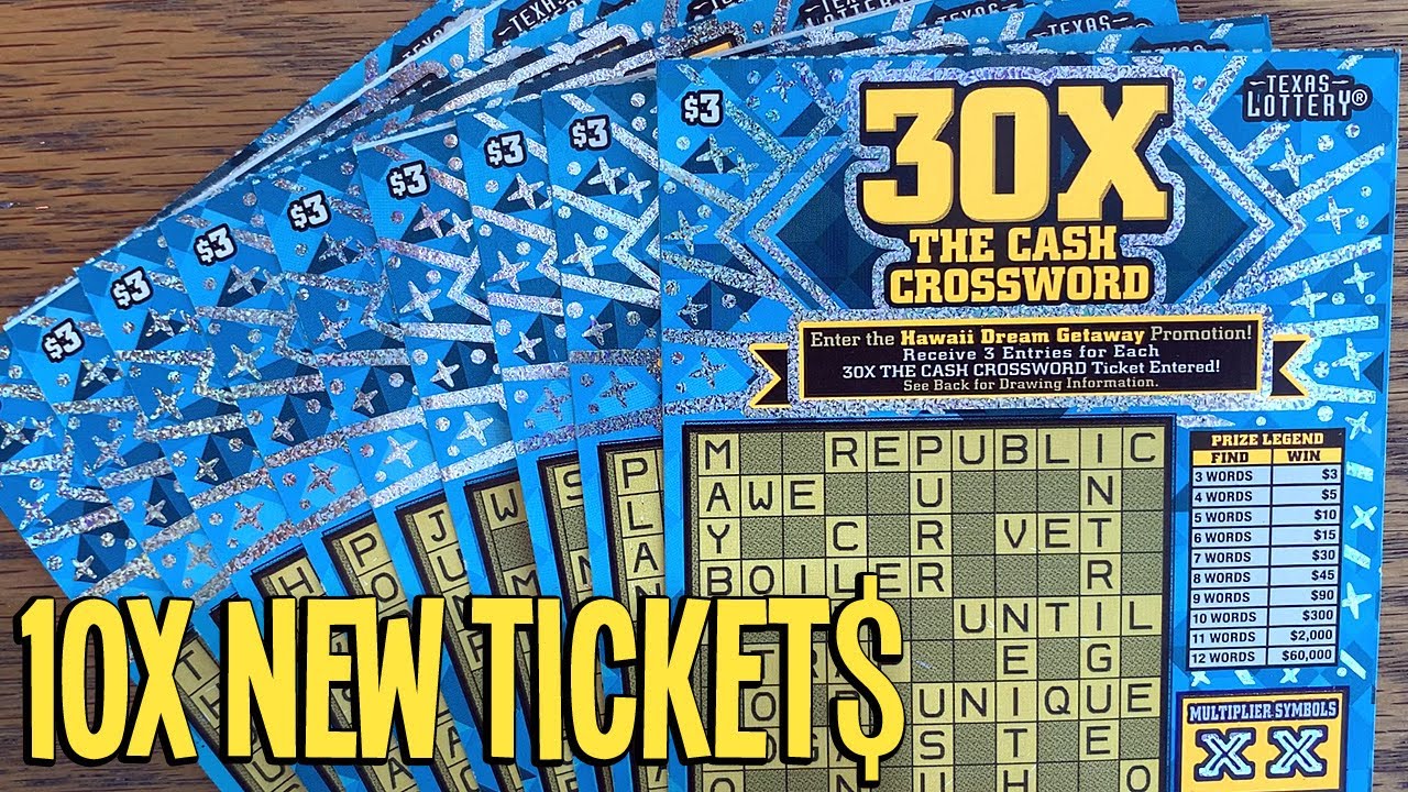 10X **NEW TICKET WIN$** 30X The Cash Crossword 🤑 TEXAS Lottery Scratch Off Tickets