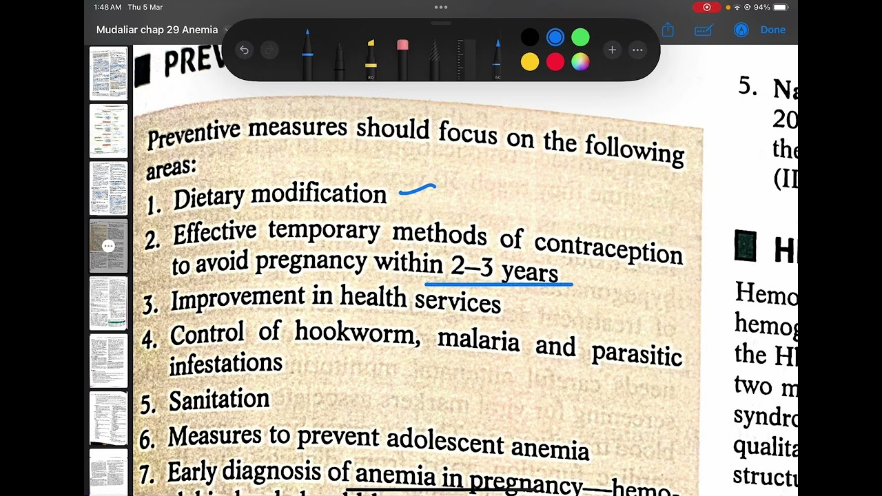 Anemia in Pregnancy |Mudaliar| Chap :29 part 5; 5 March 2026